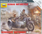 German Motorcycle R-12 w/Sidecar 1:72