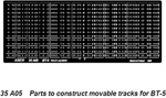 Parts to construct movable tracks for BT-5 1/35