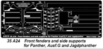 Front  fenders and side supports for Panther G 1/35