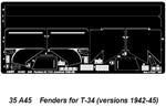 Fenders for T-34 (versions 1942-45) 1/35