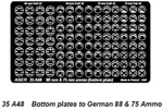 Bottom plates to German 88 & 75 Ammo 1/35