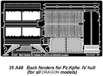 Back fenders for PzKpfw IV hull pour Dragon 1/35