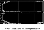 Side skirts for Sturmgeschutz IV 1/35