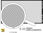 Net with interlaced mesh 1,7 x 2,4 mm