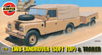 Lwb Landrover (Soft Top ) & Trailer - (1:76 Scale)