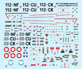 BD 72-26 Dassault Mirage F1 CR 33-NF, 112-NF, 33-CU, 112-CU, 33-CK, 112-CK (6 décorations)