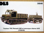 Tracteur TRC Renault 36R et remorque citerne UKR (1936/40) 1/35