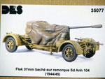 Flak 37 bâché sur remorque Sd Anh 104 (1944/45) 1/35
