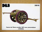 Canon de 75mm modèle 1897 avec pneumatique (1935/62) 1/35