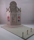 Diorama - Villa Palladio' incl. decals, stained glass window, wallpaper, carpet, enamelled streetsigns and brass eyebolts & chain