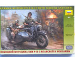 German motorcycle R-12 with sidecar and crew 1/35