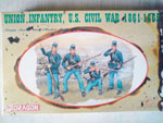 Union Infantry, U.S.Civil War 1861-1865 (4 Figures Set) 1/32