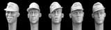 5 heads, SS utility camo caps  (résine) 1/35