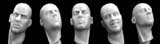 5 different heads, necks turned right or left (résine) 1/35