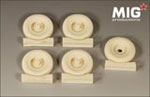 GAZ 66 1/35 Civilian pattern tires . 5 units 1/35