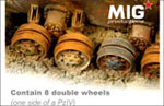 BURNT OUT PANZER IV ROAD WHEELS 1/35