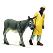 north african man with donkey
