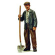 man with shovel