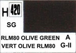Peinture Mr Hobby H420 VERT OLIVE RLM 80 SATINE 