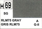 Peinture Mr Hobby H69 Gris RLM-75 satin
