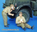 British Soldiers, WWII - Shaving & Resting