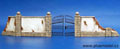 Wall with metal gate