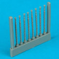 Lancaster gun barrels round perf. TAMIYA 1:48