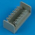 Spitfire Mk. IX exhausts - round - HASEGAWA 1:48