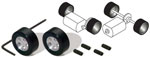 Pack de 2 Jantes et 2 Pneus en Silicone pour Voitures Type Classic
