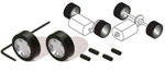 Pack de 2 Jantes et 2 Pneus en Silicone pour Voitures Type Rallye