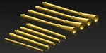 A-1H Turned Metal Machine Gun and Static Boom Set 1:32