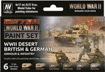 WWII Desert British & German Armour & Infantry - 6 Acrylic colors 17 ml
