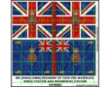 1st Kings Own Regt pre Waterloo (2 flags + finials) 28mm