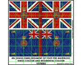 1st Kings Own Regt pre Waterloo (2 flags + finials) 28mm
