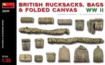 BRITISH RUCKSACKS, BAGS & FOLDED CANVAS WW2 1:35