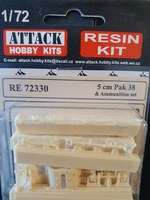 5 cm Pack 38 & ammunition set 1:72