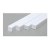Dimensional Strips (60 cm) Lengths, Opaque White Styrene 1.0mm x 2.0mm - 15 Strips