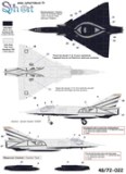 Dassault Mirage IIIRS R-2110 & R-2116 Black & White 1:48