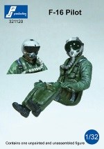 F-16 pilot seated in a/c 1:32