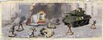 U.S. M10 TANK DESTROYER & SOLIDER SET France, 1944 1:72
