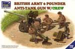 British Army 6 Pounder Anti-Tank Gun w/ Crew 1:35