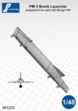  PM 3 Bomb launcher. Set of 1 pylon designed to be used with Mirage III/5 1:48