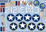 1:32 - Curtiss P-40F Painted by Cpl Joseph E. Pumphrey (censured tails) P-40F X2-1 Fifinella 86th FS /79th FG; X4-3 Miss Memphis 85th FS 79th FG MTO 1943