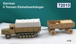 German 5 tonnen Einheitsanhänger 1:72