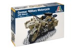 German Military Motorcycle with side car 1:9