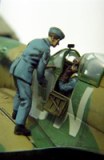 WWII RAF Ground Crewman Talking to Pilot in Aircraft 1:48