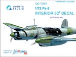 Petlyakov Pe-2 3D-Printed & coloured Interior on decal paper