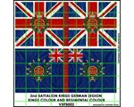 2nd Battalion Kings German Legion (2 flags + finials) 28mm