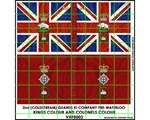2nd Guards XI Company pre Waterloo (2 flags + finials) 28mm