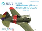 Polikarpov I-16 type 10 3D-Printed & coloured Interior on decal paper
